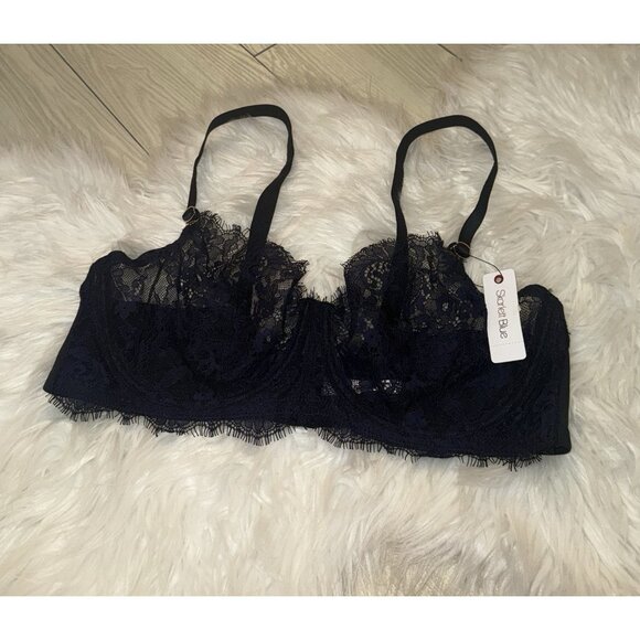 Skarlett Blue Entice Lace Side Support Balconette Bra UW Womens 36DD 324143 New - Picture 1 of 6